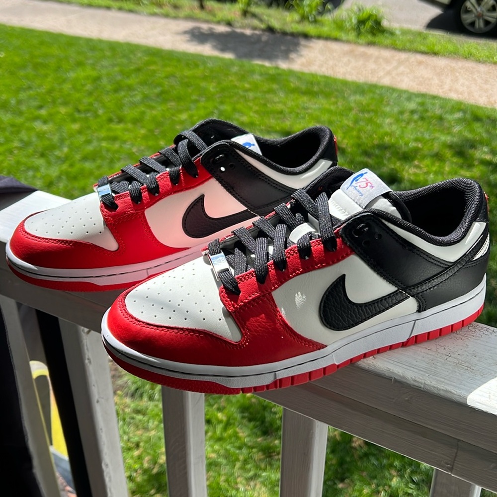 Brand New Men’s Nike shoes (75th Anniversary, Chicago Dunk Lows) - Size 8